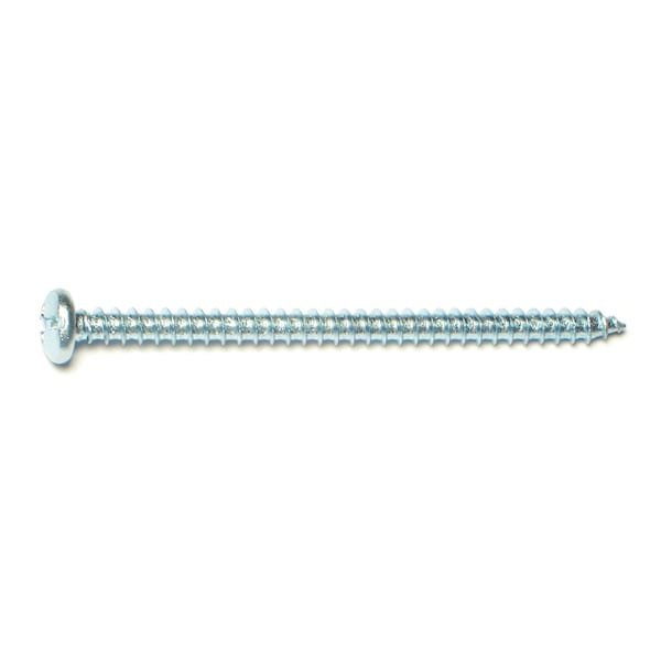 Midwest Fastener Sheet Metal Screw, #10 x 3 in, Zinc Plated Steel Pan Head Combination Phillips/Slotted Drive 03195 - main